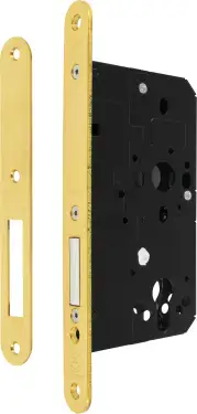 Click Here To Enlarge This Photo Of AR912-R-60-PB Hoppe Arrone DIN Mortice Deadlock Case Radius Forend (60mm Backset) - Polished Brass (87107870)