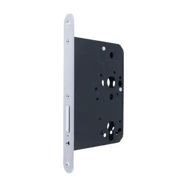 Click Here To Enlarge This Photo Of AR912-R-80-SSS Hoppe Arrone DIN Mortice Deadlock Case Radius Forend (80mm Backset) - Satin Stainless Steel (50001723)
