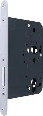 Click Here To Enlarge This Photo Of AR912-R-80-SSS Hoppe Arrone DIN Mortice Deadlock Case Radius Forend (80mm Backset) - Satin Stainless Steel (50001723)