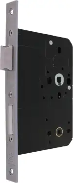 Click Here To Enlarge This Photo Of AR913-S-80-SSS Hoppe Arrone DIN Mortice Bathroom Lock Square Forend (80mm Backset) - Satin Stainless Steel (87117099)