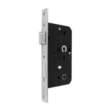 Click Here To Enlarge This Photo Of AR913-S-60-PSS Hoppe Arrone DIN Mortice Bathroom Lock Square Forend (60mm Backset) - Polished Stainless Steel (87107872)