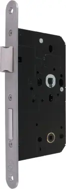 Click Here To Enlarge This Photo Of AR913-R-60-SSS Hoppe Arrone DIN Mortice Bathroom Lock Radius Forend (60mm Backset) - Satin Stainless Steel (87107874)