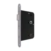 AR913-R-80-SSS Hoppe Arrone DIN Mortice Bathroom Lock Radius Forend (80mm Backset) - Satin Stainless Steel (87117092)