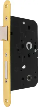Click Here To Enlarge This Photo Of AR913-R-60-PB Hoppe Arrone DIN Mortice Bathroom Lock Radius Forend (60mm Backset) - Polished Brass (87107876)