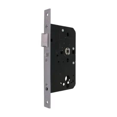 Click Here To Enlarge This Photo Of AR914-S-60-SSS Hoppe Arrone DIN Mortice Nightlatch Case Square Forend (60mm Backset) - Satin Stainless Steel (87107877)
