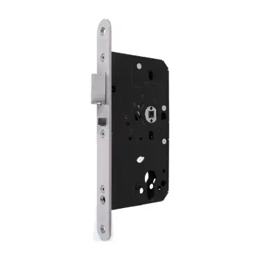 Click Here To Enlarge This Photo Of AR914-R-60-PSS Hoppe Arrone DIN Mortice Nightlatch Case Radius Forend (60mm Backset) - Polished Stainless Steel (87107881)