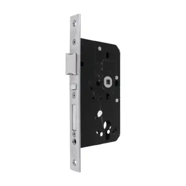 Click Here To Enlarge This Photo Of AR915-S-60-PSS Hoppe Arrone DIN Mortice Apartment Lock Square Forend (60mm Backset) - Polished Stainless Steel (87107884)