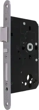 Click Here To Enlarge This Photo Of AR915-R-60-SSS Hoppe Arrone DIN Mortice Apartment Lock Radius Forend (60mm Backset) - Satin Stainless Steel (87107886)
