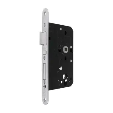 Click Here To Enlarge This Photo Of AR915-R-60-PSS Hoppe Arrone DIN Mortice Apartment Lock Radius Forend (60mm Backset) - Polished Stainless Steel (87107887)