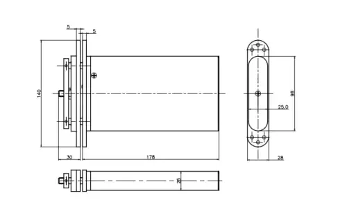 Click Here To Enlarge This Photo Of R100-PB PERKO Powermatic Polished Brass Concealed Hydraulic Door Closer (80kg)