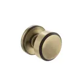 Atlantic - MH350SMKABSOLID Millhouse Brass 'Boulton' (Solid Brass) Stepped Mortice Knob on Concealed Fix Rose - Antique Brass