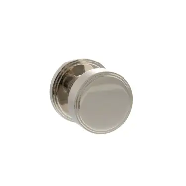 Click Here To Enlarge This Photo Of Atlantic - MH350SMKPNSOLID Millhouse Brass 'Boulton' (Solid Brass) Stepped Mortice Knob on Concealed Fix Rose - Polished Nickel