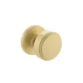 Atlantic - MH350SMKSBSOLID Millhouse Brass 'Boulton' (Solid Brass) Stepped Mortice Knob on Concealed Fix Rose - Satin Brass