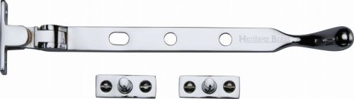 Click Here To Enlarge This Photo Of V992 8-PC Heritage Brass Casement Window Stay Ball Design 8" Polished Chrome Finish