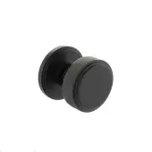 Atlantic - MH450KSMKMBSOLID Millhouse Brass 'Harrison' (Solid Brass) Knurled Mortice Knob on Concealed Fix Rose - Matt Black