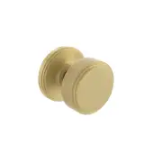 Atlantic - MH450KSMKSBSOLID Millhouse Brass 'Harrison' (Solid Brass) Knurled Mortice Knob on Concealed Fix Rose - Satin Brass