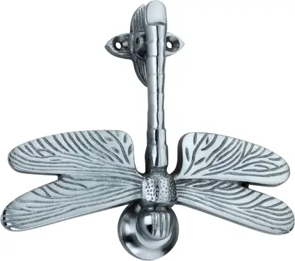 Click Here To Enlarge This Photo Of SB4108SC - Spira Brass Dragonfly Door Knocker - Satin Chrome