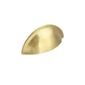 SB2308SB - Spira Brass Slim Cup Handle 85mm - Satin Brass