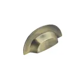 SB2307ANT - Spira Brass Slim Cup Handle 105mm - Antique Brass
