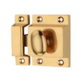 SB2334PBUL - Spira Brass Cupboard Catch - Polished Brass Unlacquered