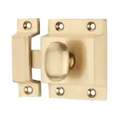 SB2334SB - Spira Brass Cupboard Catch - Satin Brass