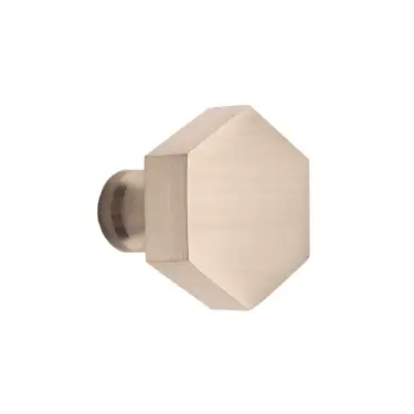 Click Here To Enlarge This Photo Of SB2311SS - Spira Brass Hexagonal Cupboard Knob 38mm - Satin Silver
