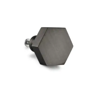 Click Here To Enlarge This Photo Of SB2311GG - Spira Brass Hexagonal Cupboard Knob 38mm - Gun Metal Grey