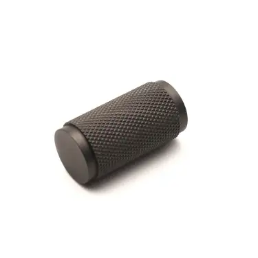 Click Here To Enlarge This Photo Of SB2327GG - Spira Brass Knurled Cylinder Cupboard Pull 17mm - Gun Metal Grey