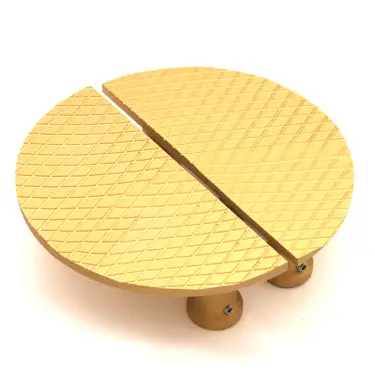 Click Here To Enlarge This Photo Of SB2404SB - Spira Brass Diamond Half Moon Handles - Satin Brass 150mm