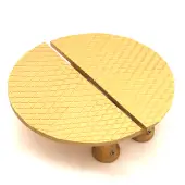 SB2404SB - Spira Brass Diamond Half Moon Handles - Satin Brass 150mm