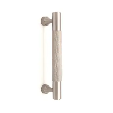 Click Here To Enlarge This Photo Of SB2413SS - Spira Brass Knurled Bar Handles 130mm Centres - Satin Silver