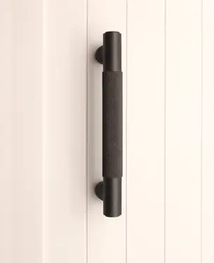 Click Here To Enlarge This Photo Of SB2413GG - Spira Brass Knurled Bar Handles 130mm Centres - Gun Metal Grey