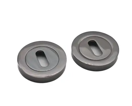 Click Here To Enlarge This Photo Of SB3105BN - Spira Brass Standard Key Escutcheon - Black Nickel