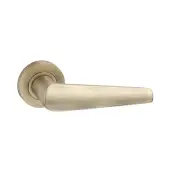 SB1308MANT - Spira Brass Aero Lever Handle on Round Rose - Matt Antique