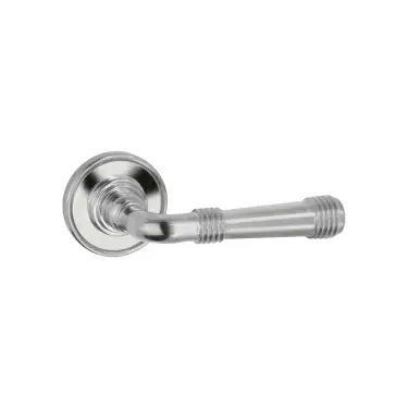 Click Here To Enlarge This Photo Of SB1111PN - Spira Brass Beehive Lever Handle on Round Rose - Polished Nickel