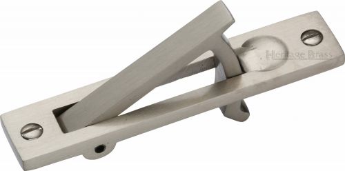 Click Here To Enlarge This Photo Of C1165-SN Heritage Brass Pocket Door Edge Pull Satin Nickel Finish