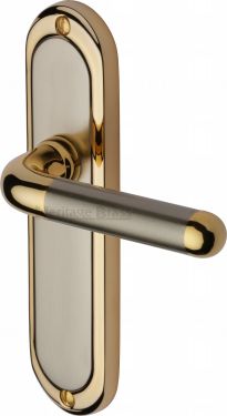 Click Here To Enlarge This Photo Of VIE3310-JP Heritage Brass Door Handle Lever Latch Vienna Design Jupiter Finish