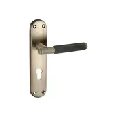 SB1406MANT - Spira Brass Connaught Knurled Lever on Euro Profile Backplate - Matt Antique