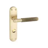 SB1407SB - Spira Brass Connaught Knurled Lever on Bathroom Backplate - Satin Brass