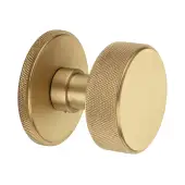SB2123SB - Spira Brass Connaught Knurled Mortice Door Knobs - Satin Brass