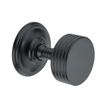 Click Here To Enlarge This Photo Of SB2124BLK - Spira Brass Oxford Mortice Door Knobs - Matt Black