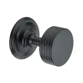 SB2124BLK - Spira Brass Oxford Mortice Door Knobs - Matt Black