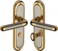 VIE3330-JP Heritage Brass Door Handle For Bathroom Vienna Design Jupiter Finish