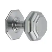 SB2201SC - Spira Brass Octagonal Centre Door Knob - Satin Chrome