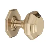 SB2201SB - Spira Brass Octagonal Centre Door Knob - Satin Brass