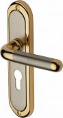 VIE3348-JP Heritage Brass Door Handle For Euro Profile Plate Vienna Design Jupiter Finish