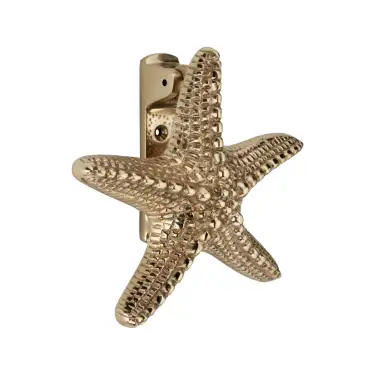 Click Here To Enlarge This Photo Of SB4112PB - Spira Brass Starfish Door Knocker - Polished Brass