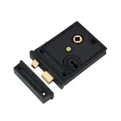 SB7108BLK - Spira Brass Horizontal Rim Lock Black