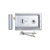 1031PC - Spira Brass Fluted Rim Lock - Polished Chrome