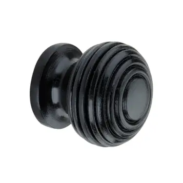 Click Here To Enlarge This Photo Of SB2339L - Spira Brass Ebonised Beehive Large 40mm Cupboard Knob